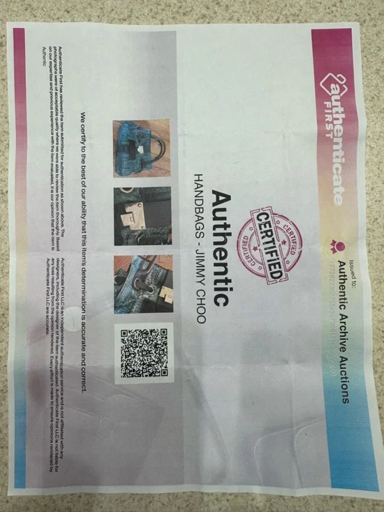 EUC - Jimmy Choo Ramona Python Skin Shoulder Bag - Green w/ Hints of Purple -COA - Picture 13 of 13